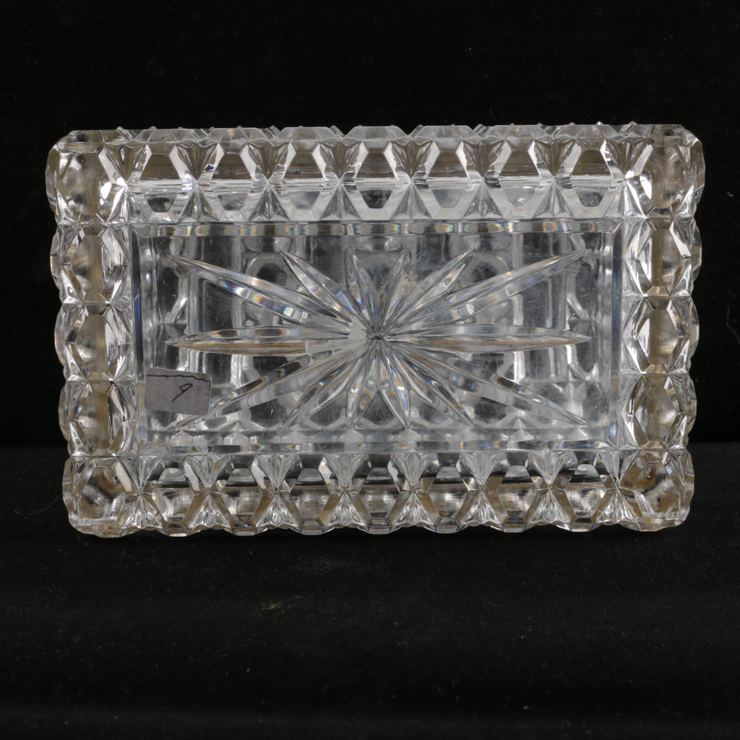 Gold Trimmed Crystal Trinket Chest