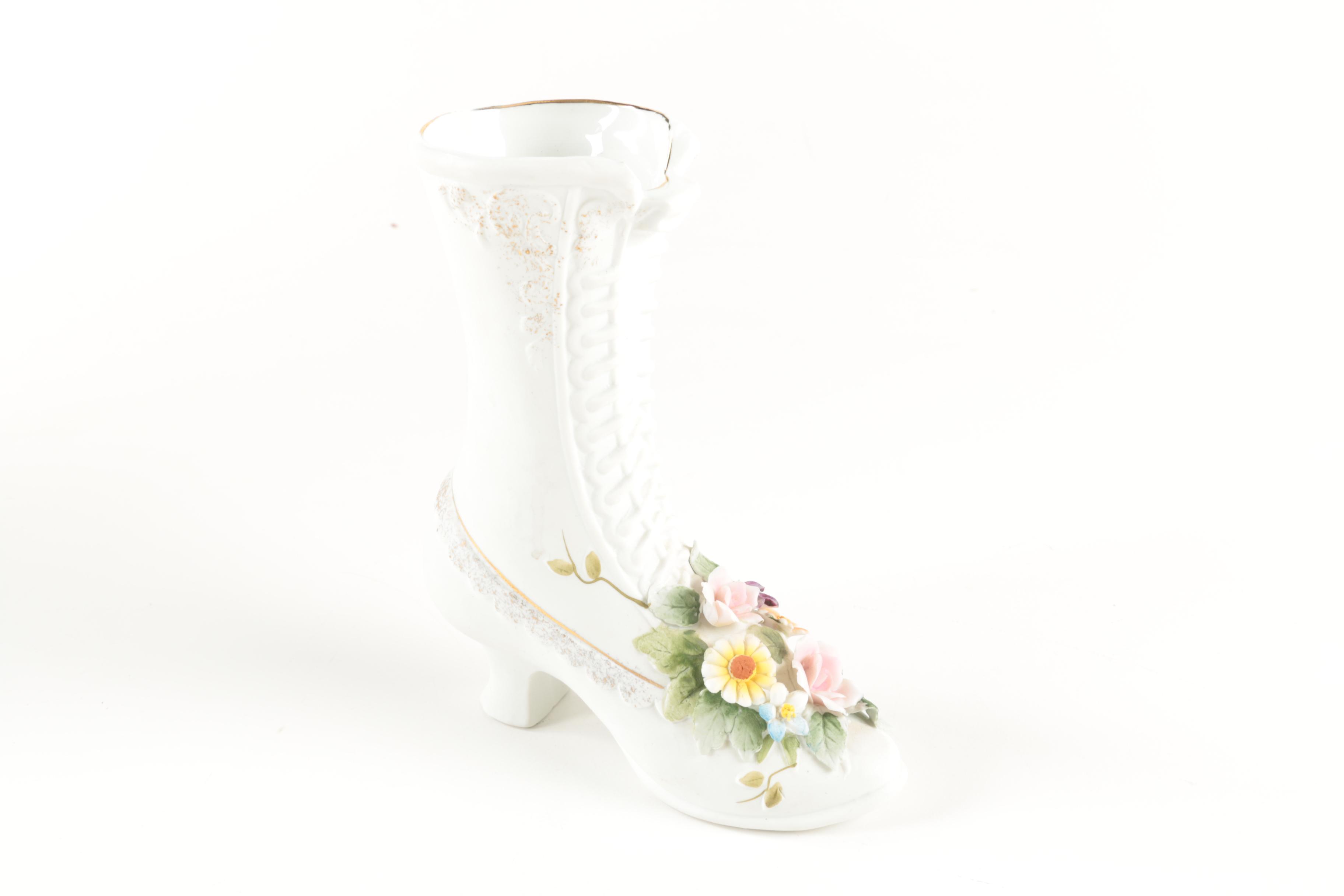 China Teacups and Vase including Lefton and Royal Albert