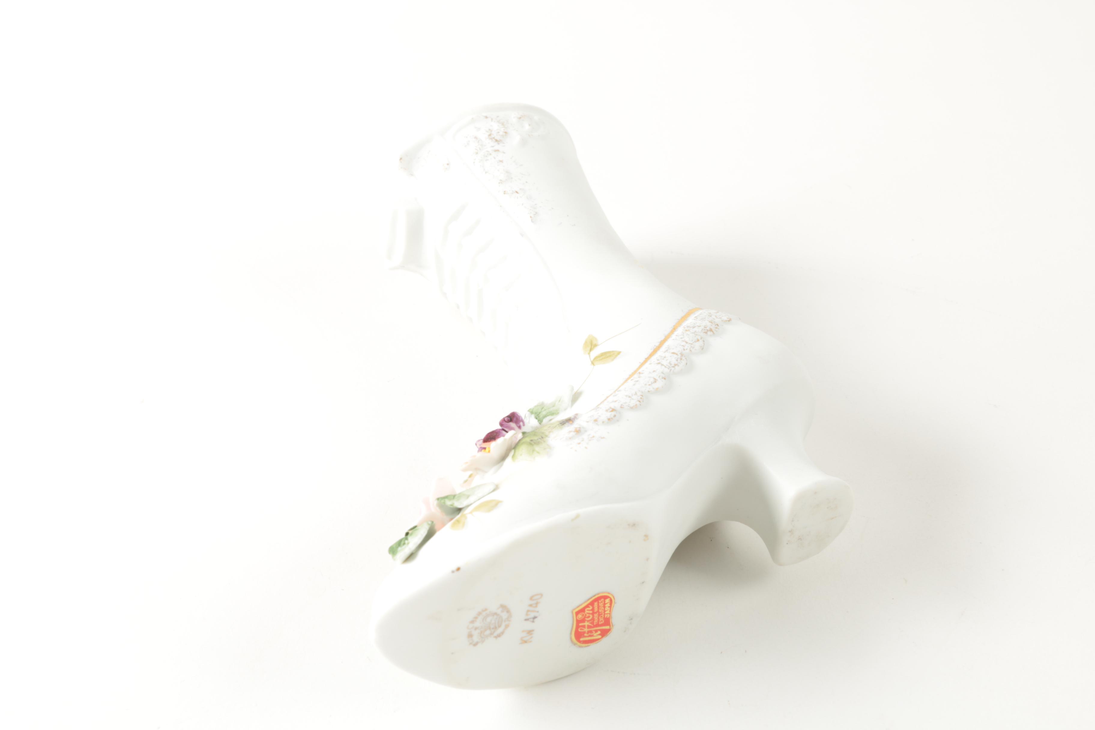 China Teacups and Vase including Lefton and Royal Albert