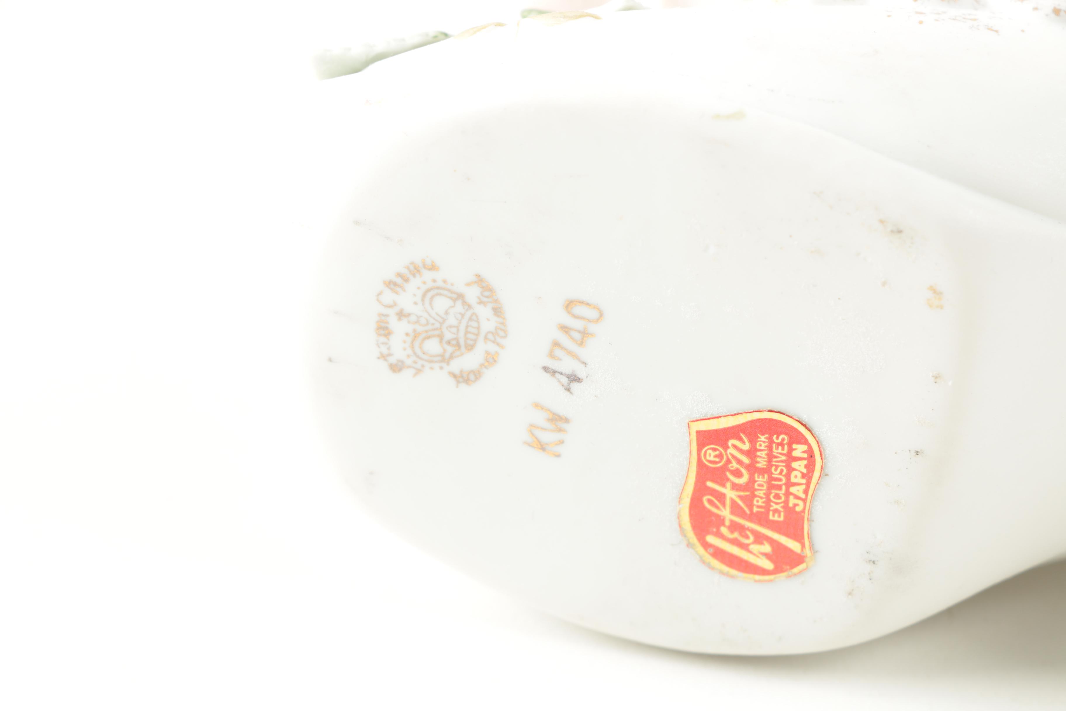 China Teacups and Vase including Lefton and Royal Albert