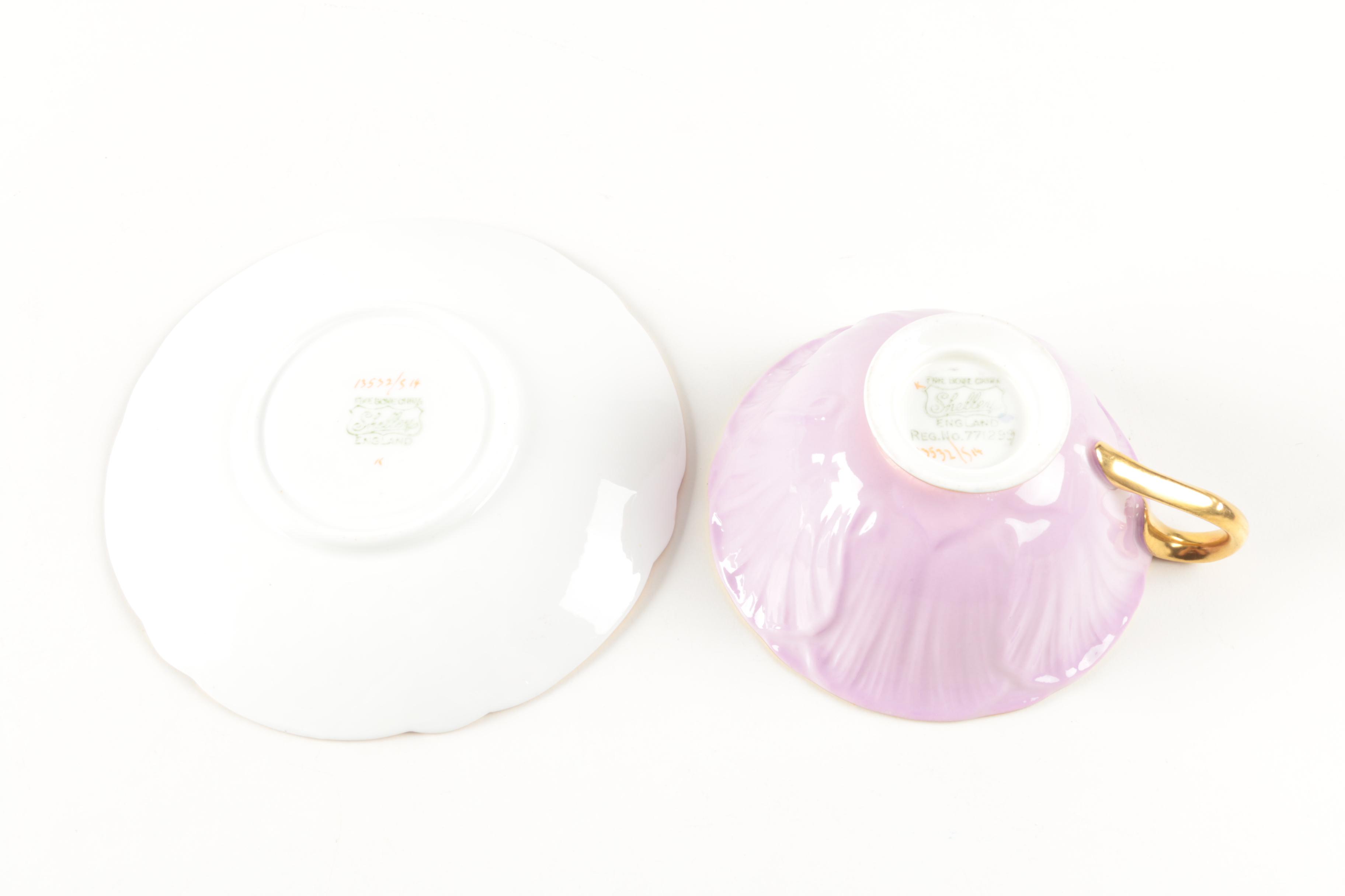 China Teacups and Vase including Lefton and Royal Albert