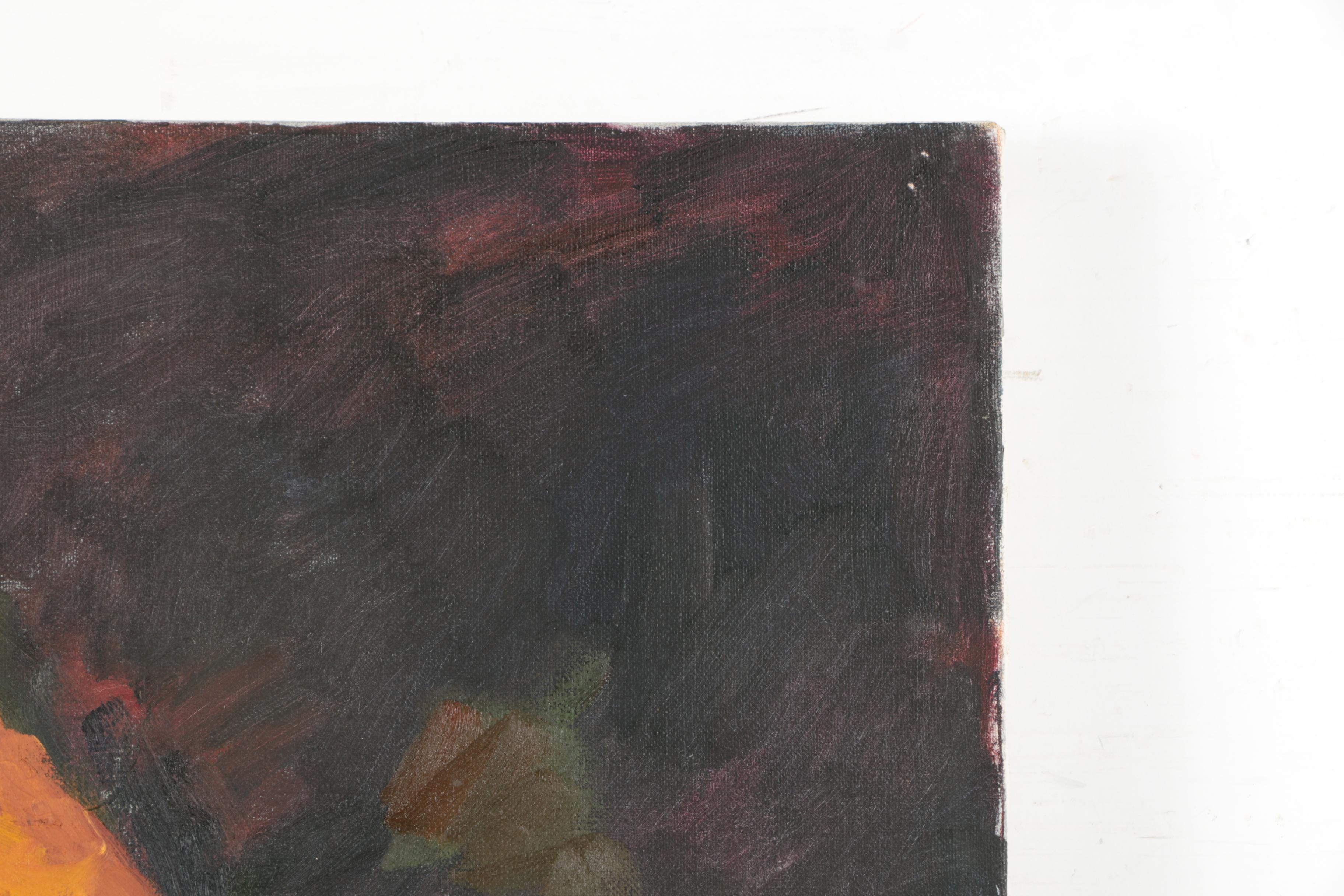 Margery Kramer Oil After Gustave Courbet's "Self Portrait with Pipe"