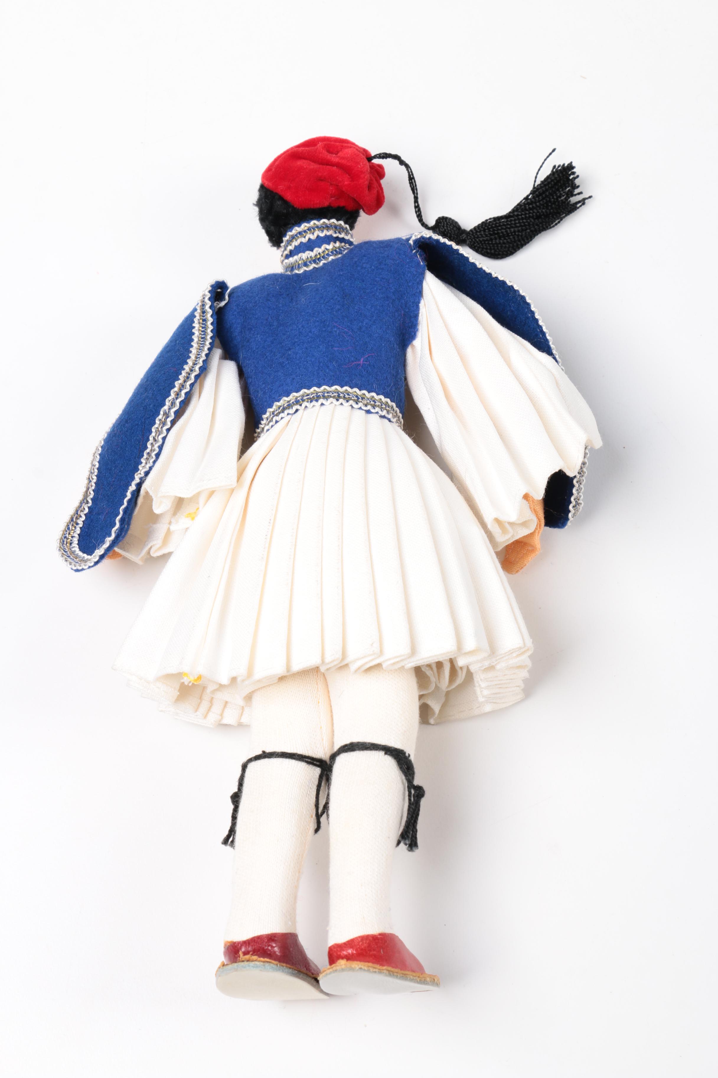 Assortment of Chinese Ceramic Dolls with Tapestry