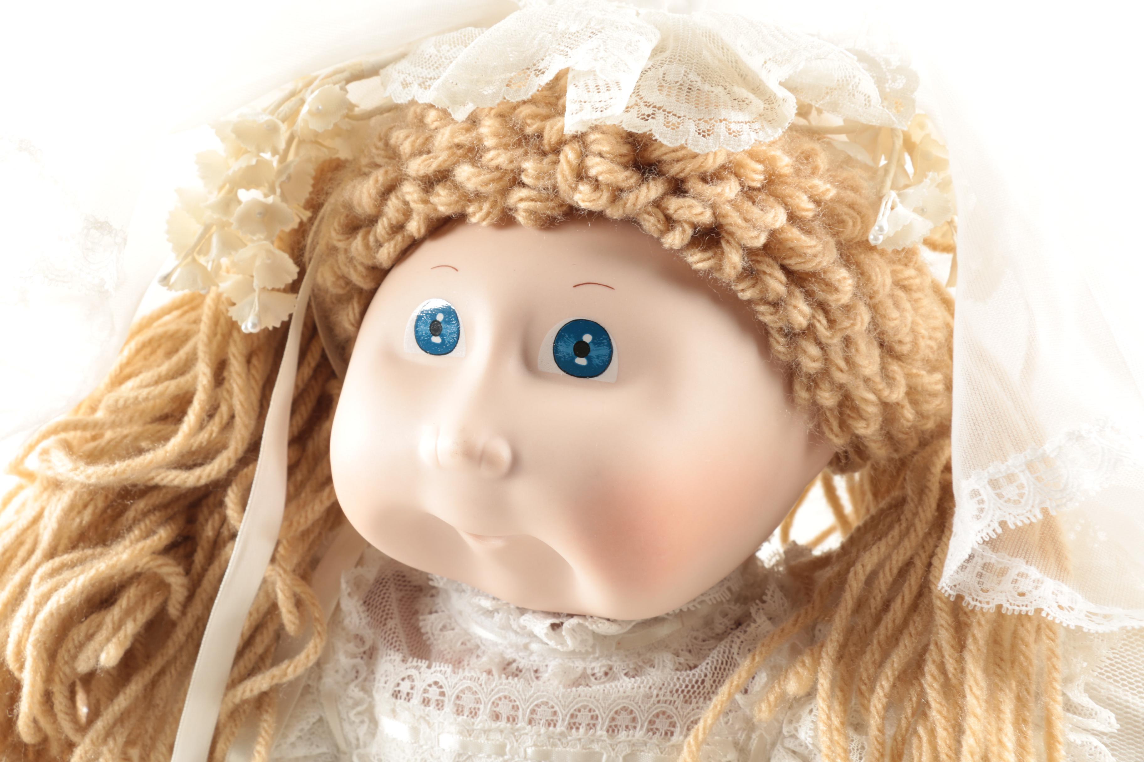 Vintage Cabbage Patch Kid with Stand