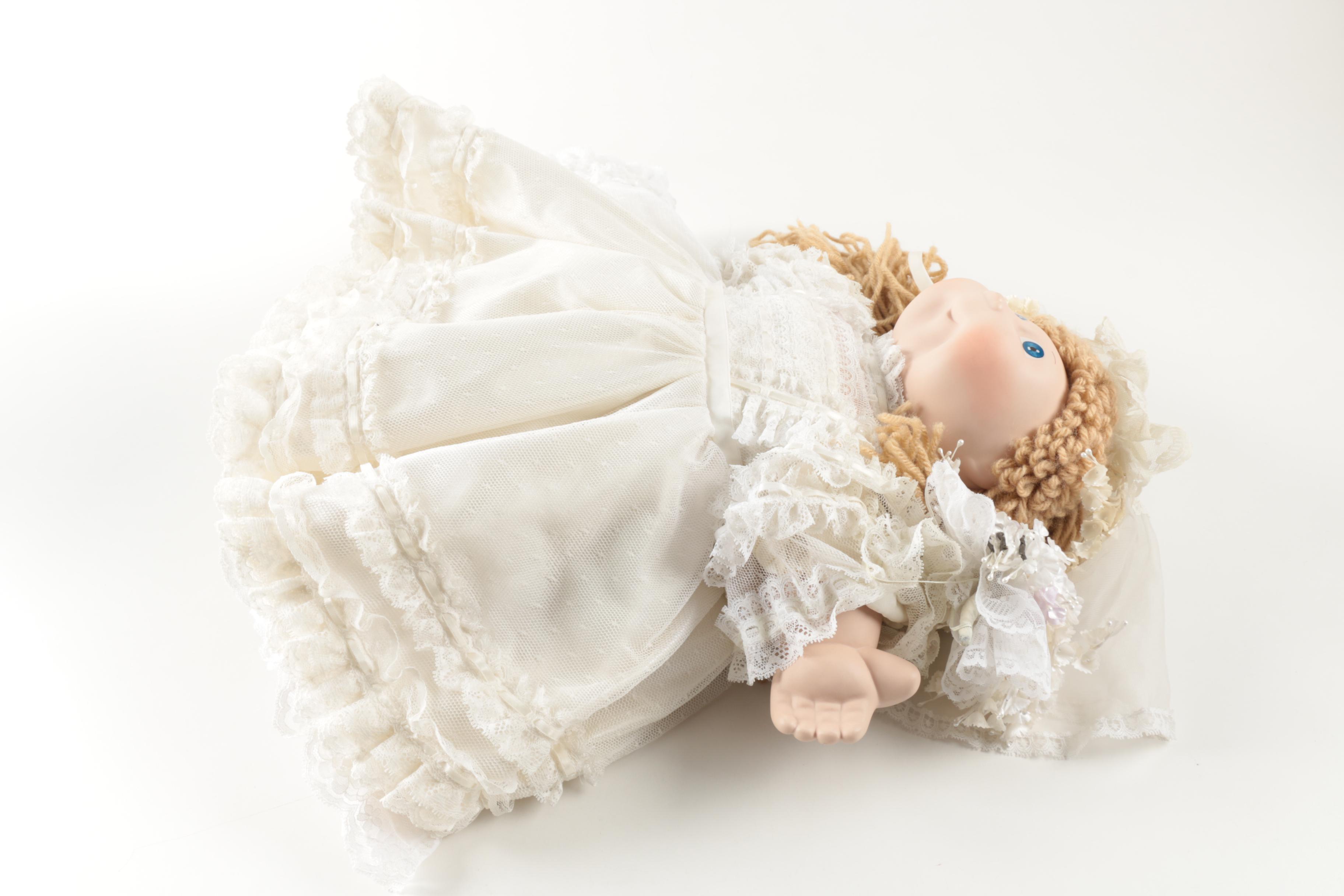 Vintage Cabbage Patch Kid with Stand