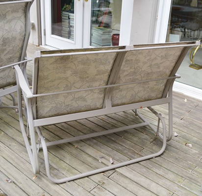 Carter Grandle "Avalon" Patio Glider and Two Side Tables