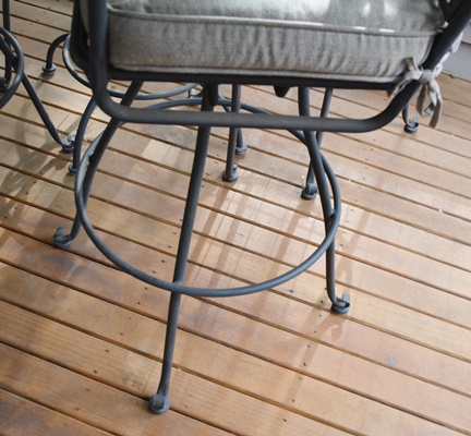 Pub Style Iron Table and Swivel Chairs