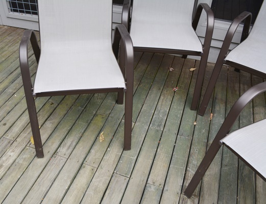 Four Aluminum Patio Chairs