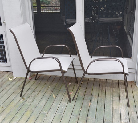 Four Aluminum Patio Chairs