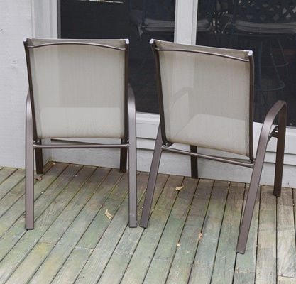 Four Aluminum Patio Chairs