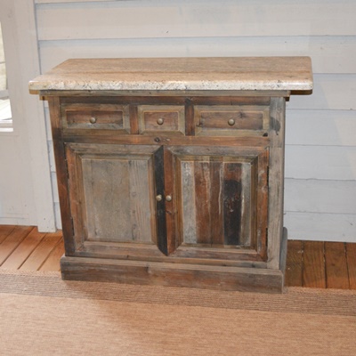 Granite Top Wood Sideboard