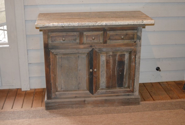 Granite Top Wood Sideboard
