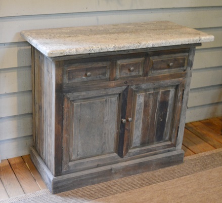 Granite Top Wood Sideboard