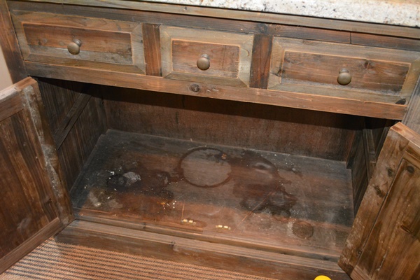 Granite Top Wood Sideboard