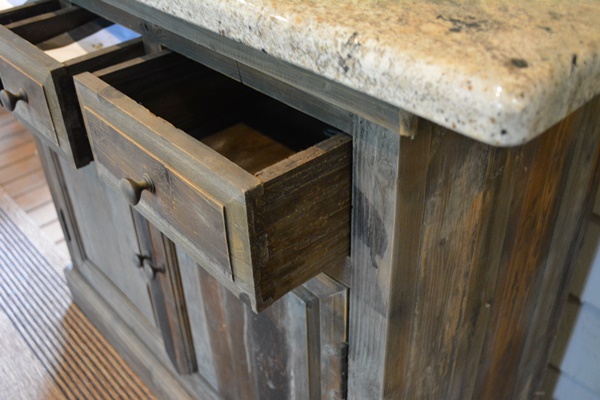 Granite Top Wood Sideboard