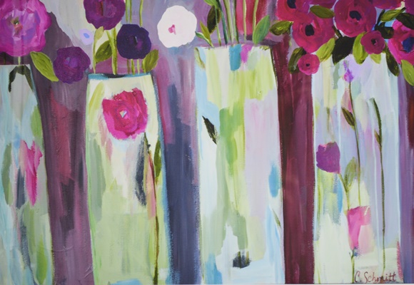 Giclée Reproduction on Canvas after Carrie Schmidt "Que Sera Sera"