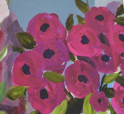 Giclée Reproduction on Canvas after Carrie Schmidt "Que Sera Sera"