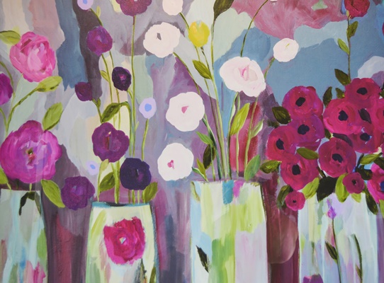 Giclée Reproduction on Canvas after Carrie Schmidt "Que Sera Sera"