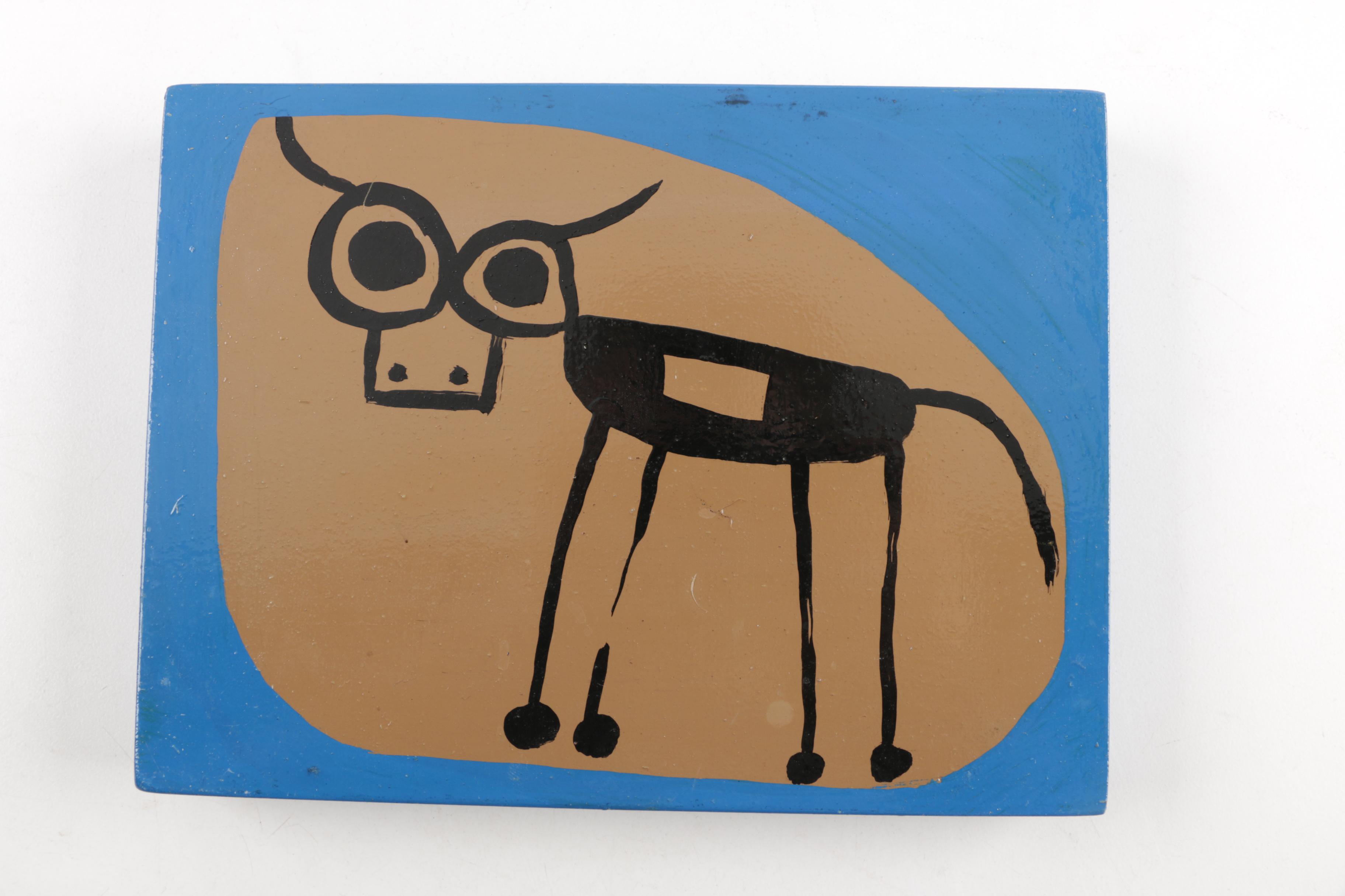 Paintings of Abstract Animals on Board