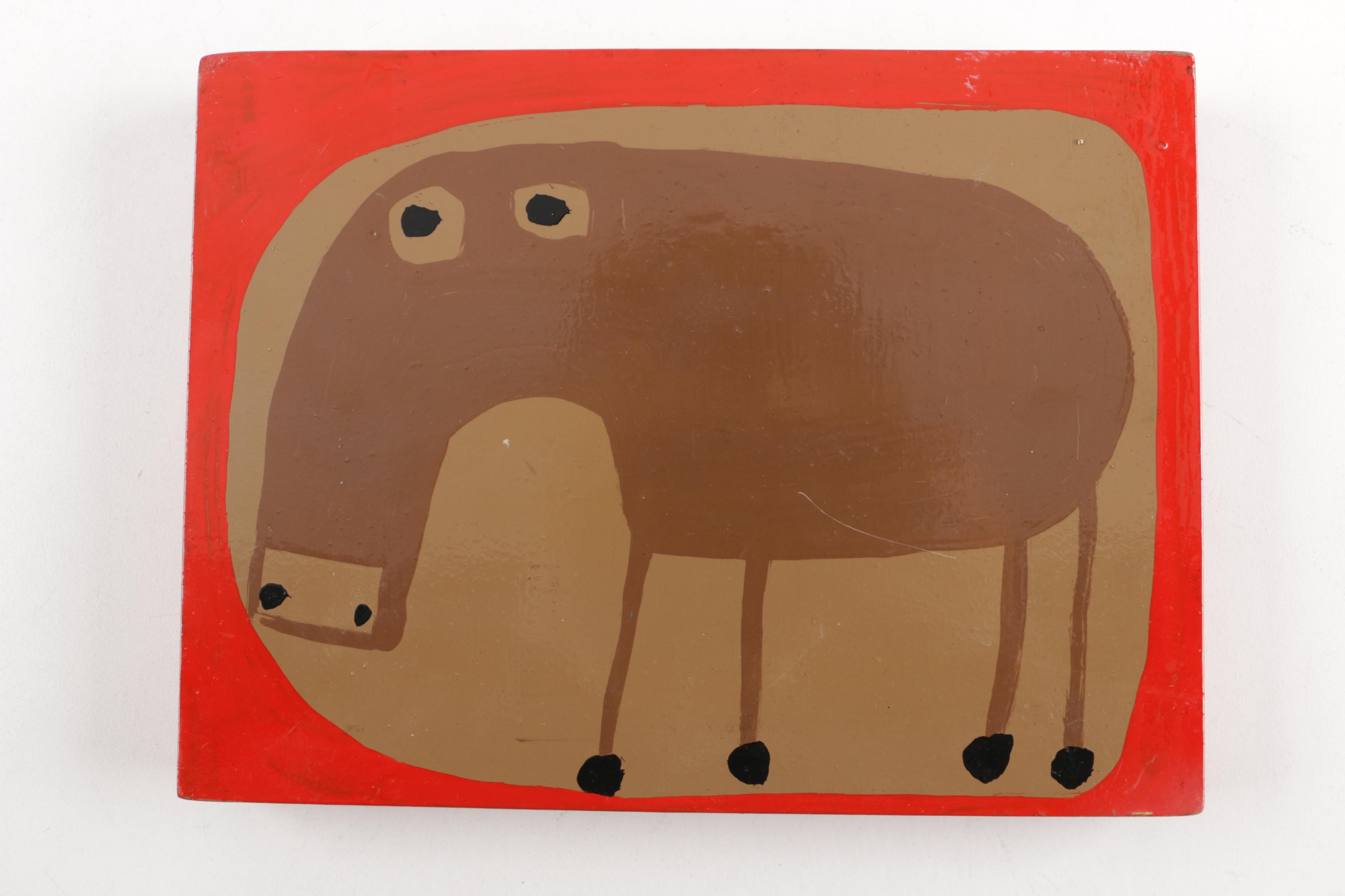 Paintings of Abstract Animals on Board