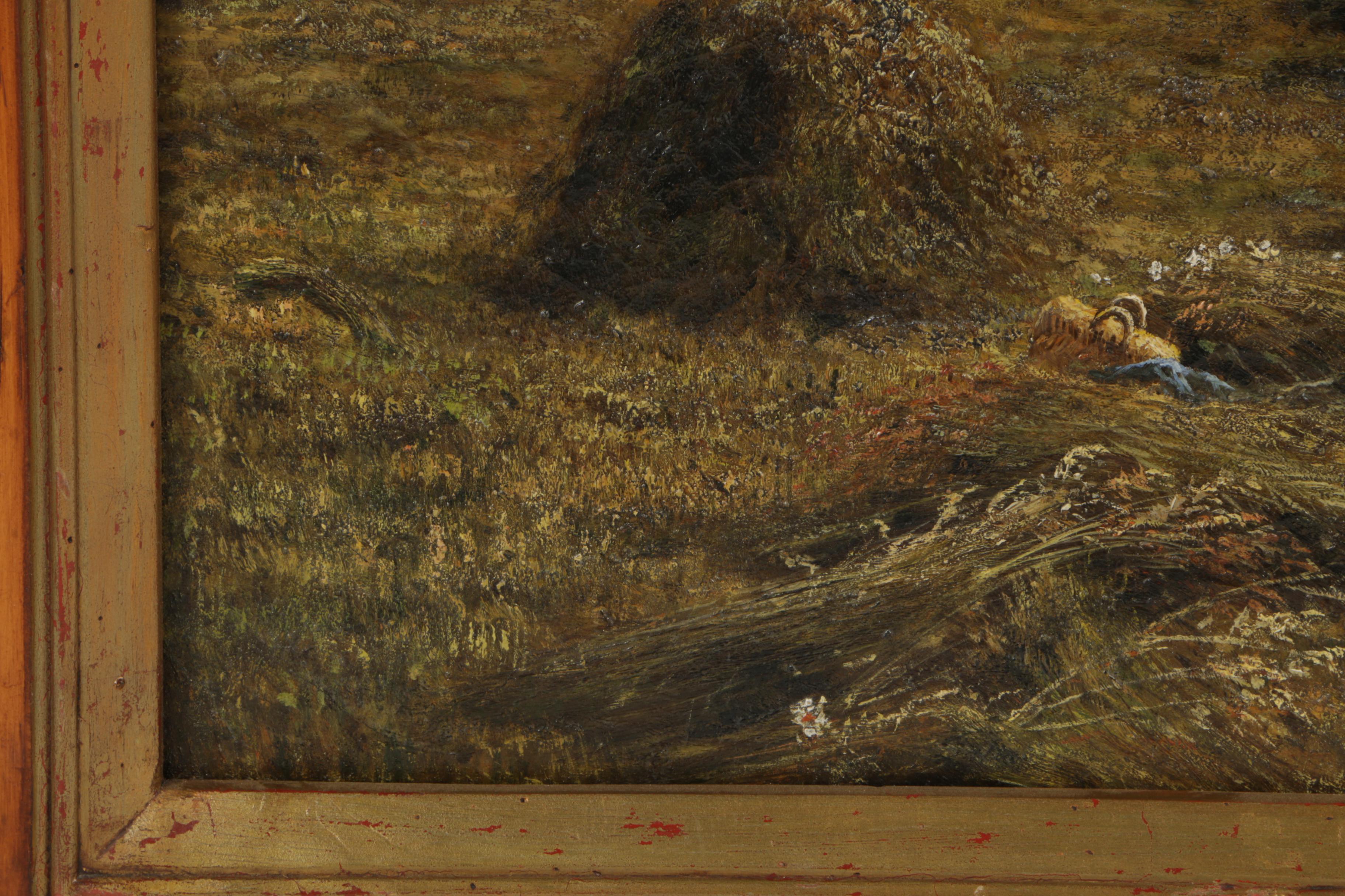 Trevor James Oil Painting on Canvas of Harvest Landscape