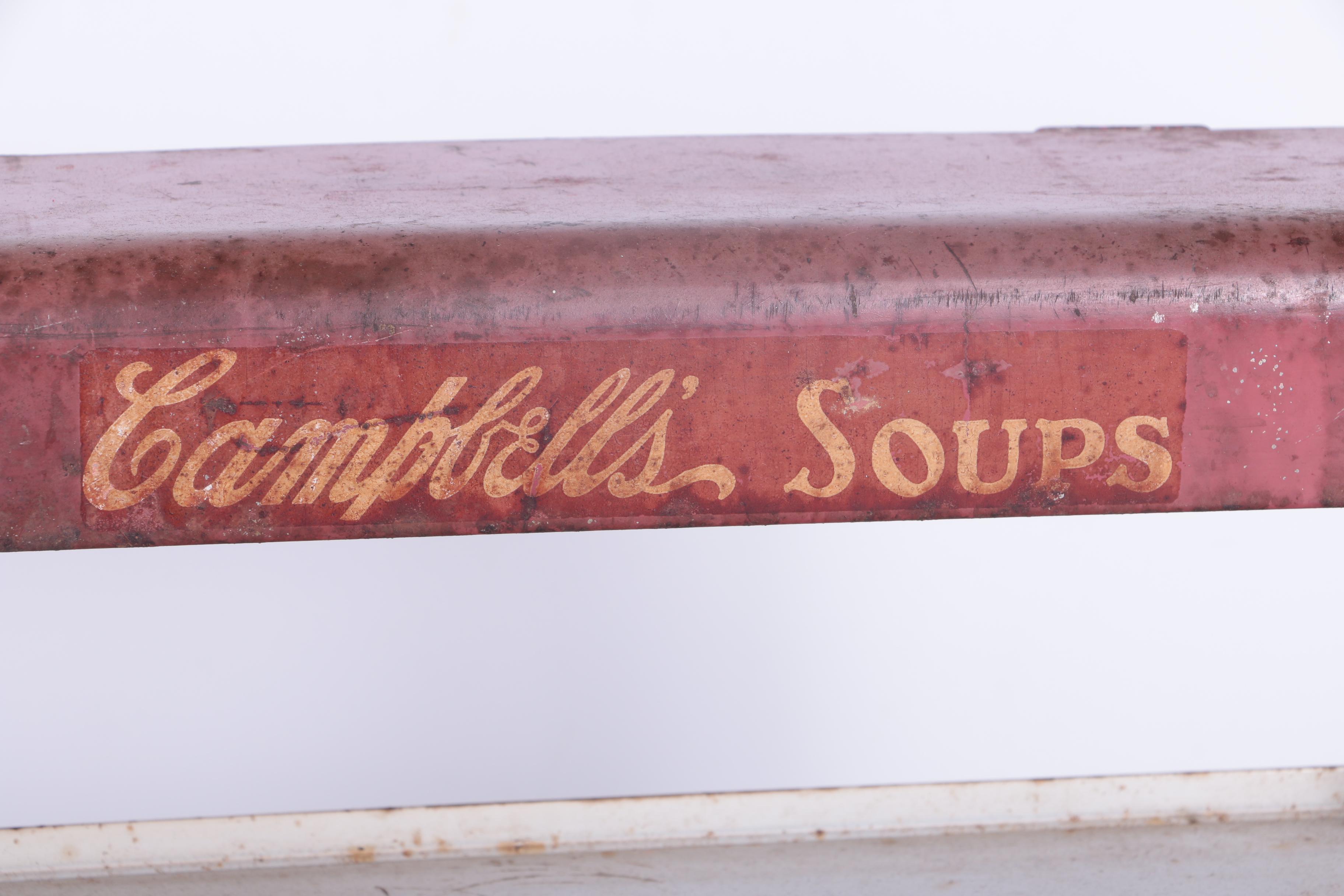 1940s Campbell's Soup Display Shelf
