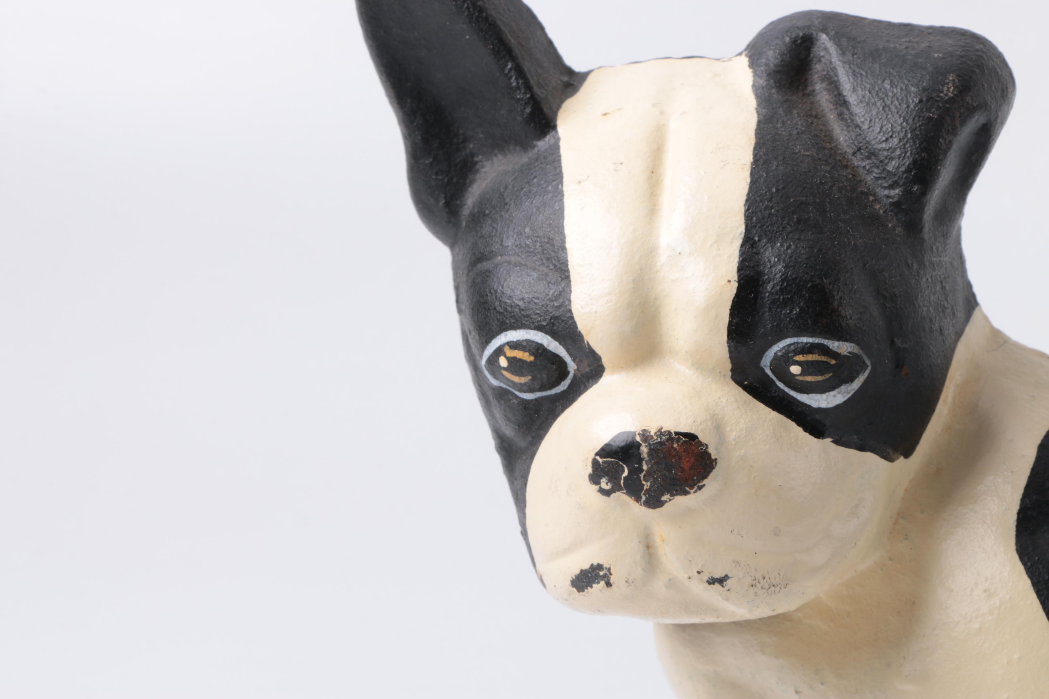 Vintage Cast Iron French Bulldog Doorstop