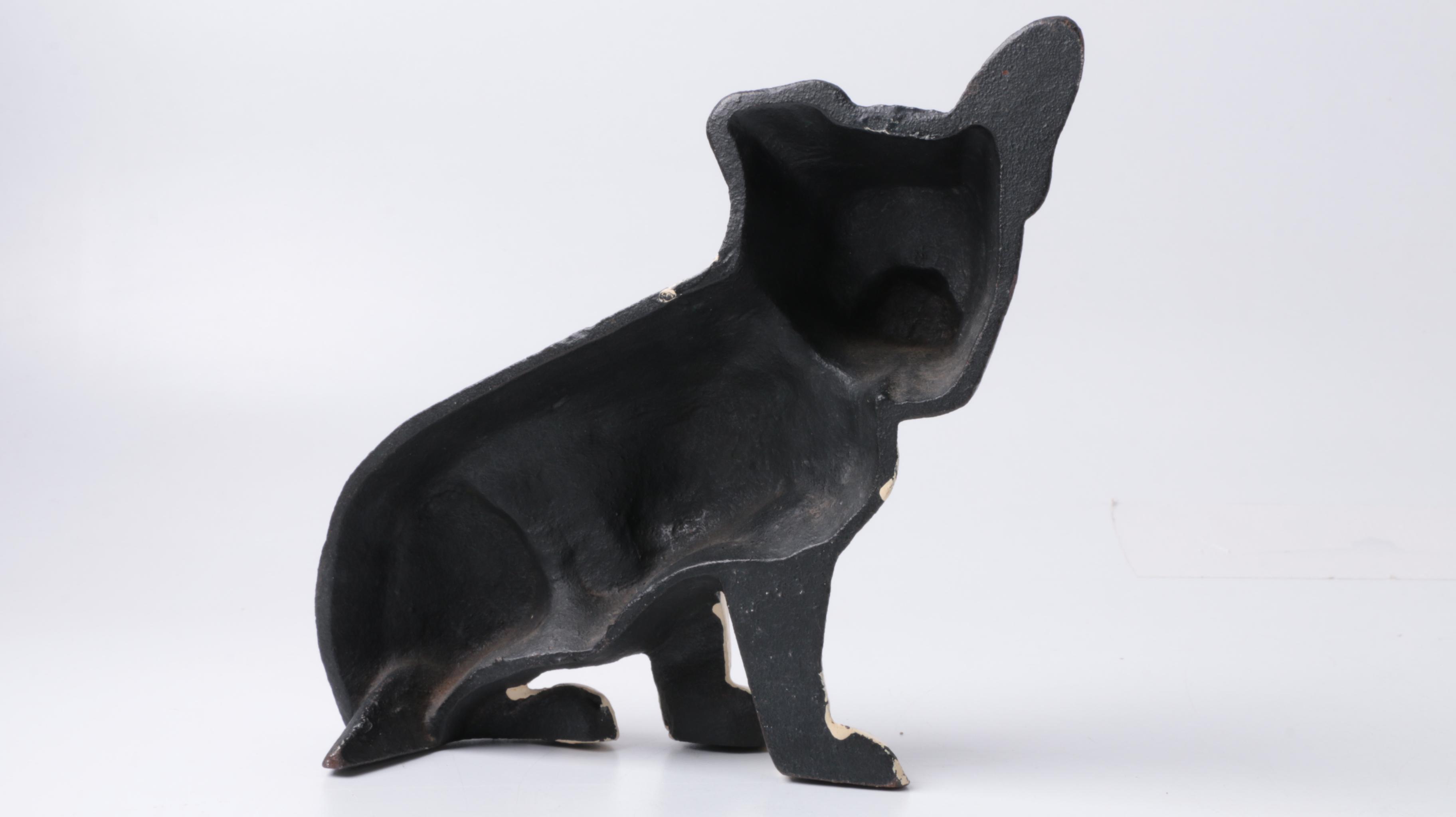 Vintage Cast Iron French Bulldog Doorstop