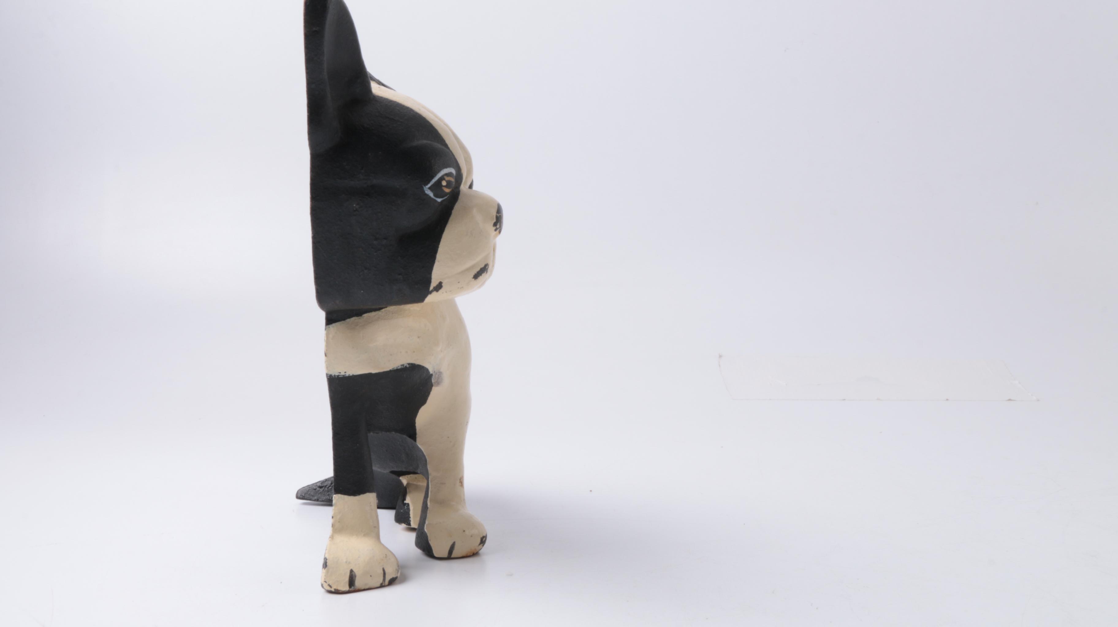 Vintage Cast Iron French Bulldog Doorstop
