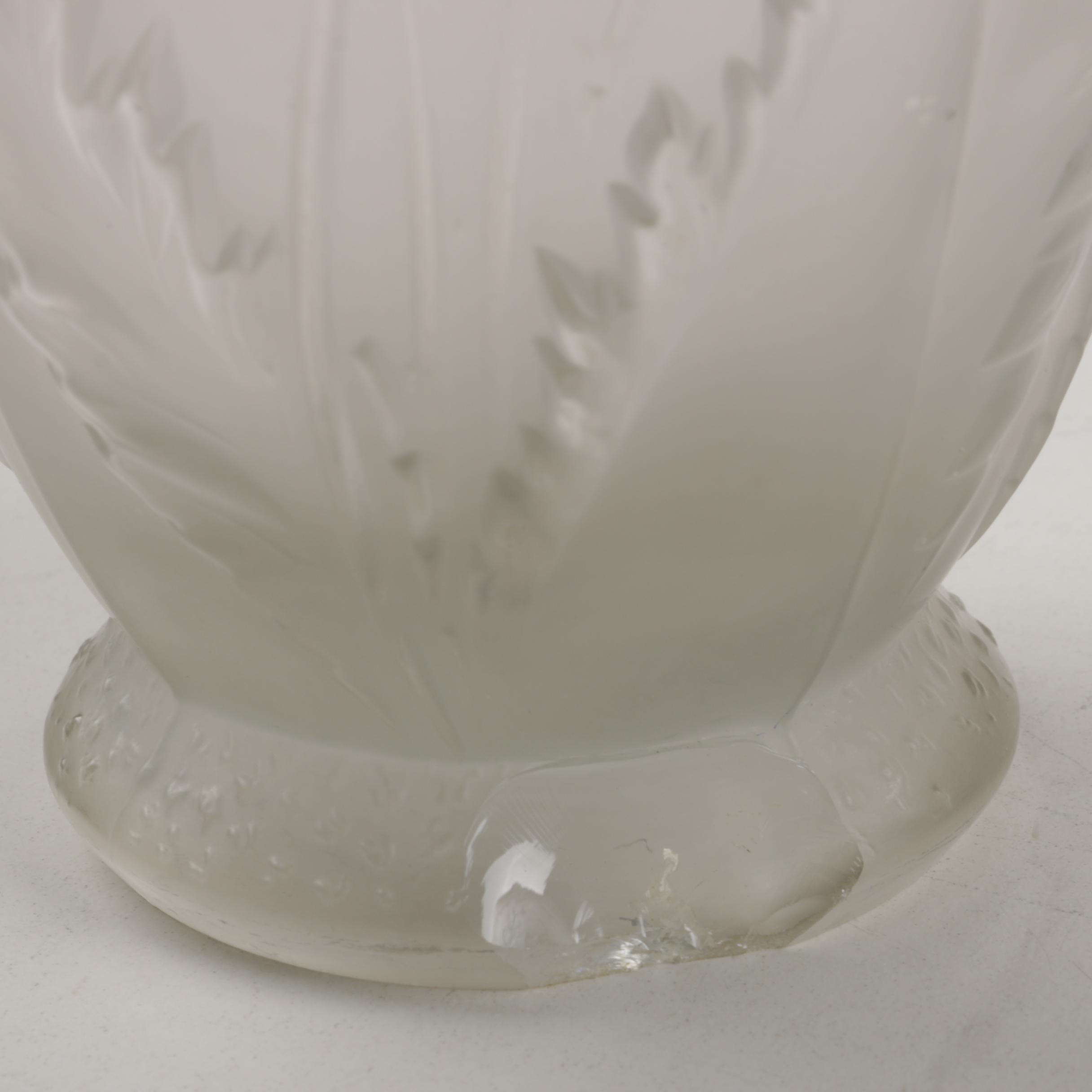 Pair of Decorative Floral Glass Vases