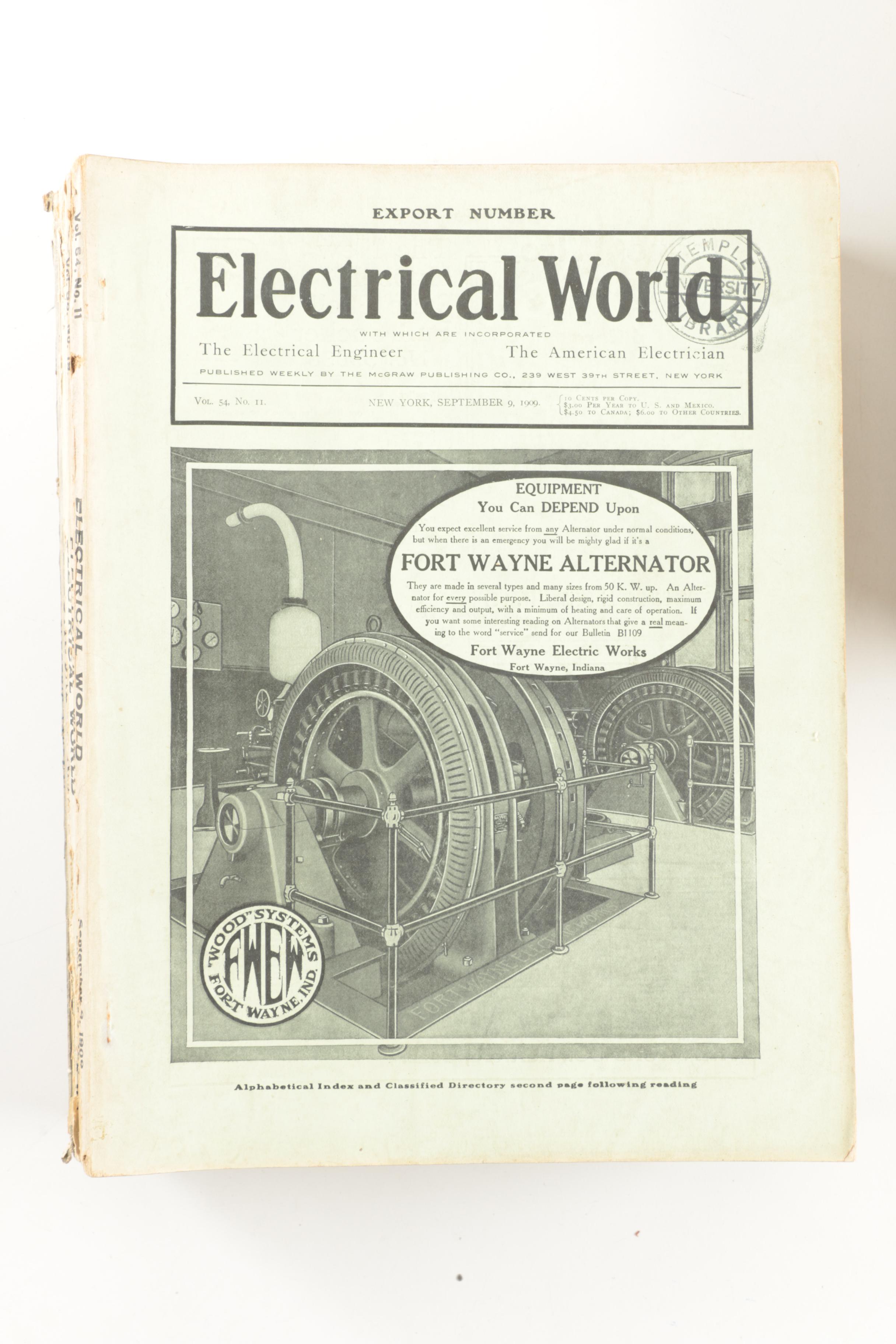 Early 20th-Century Electrician Magazines