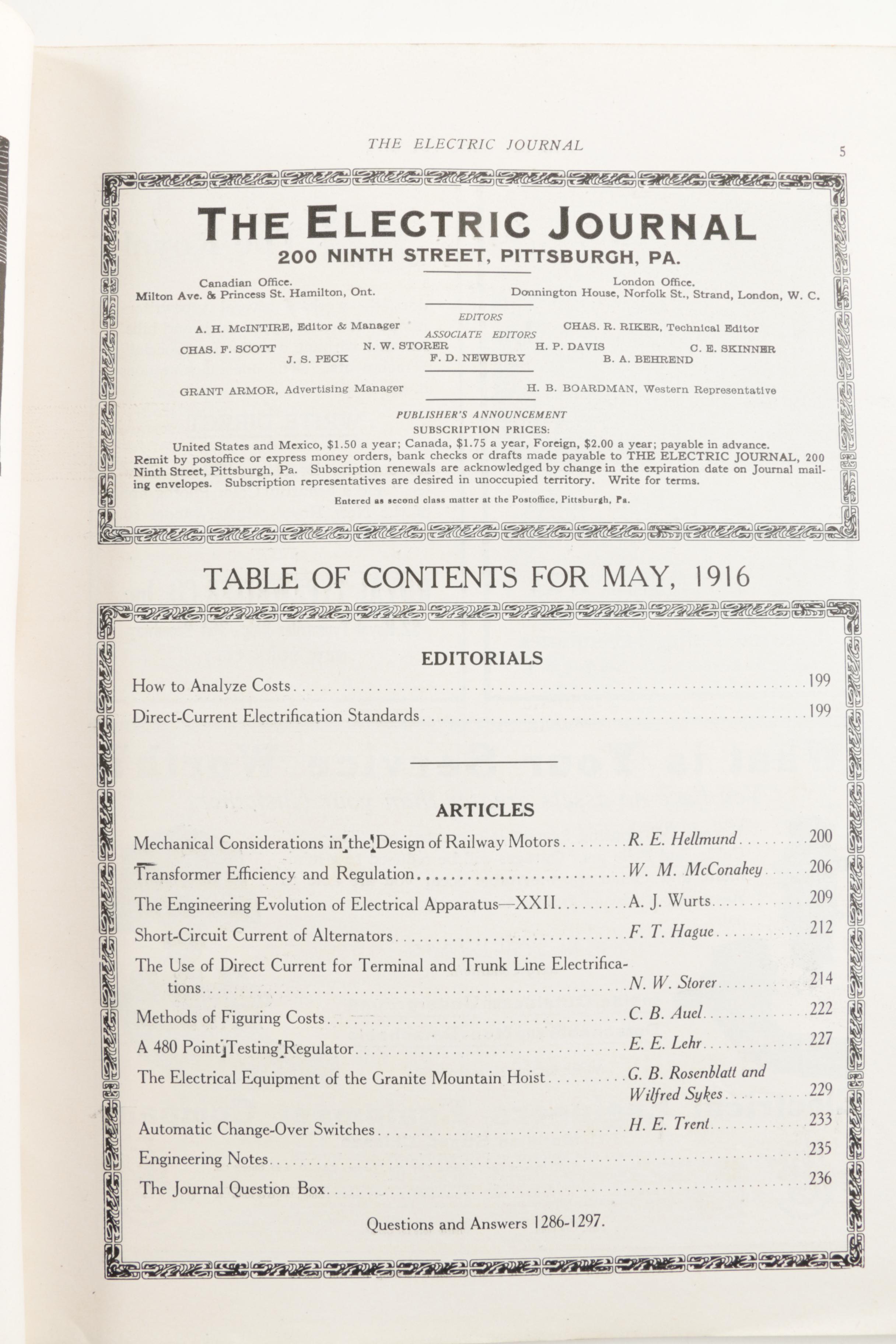 Early 20th-Century Electrician Magazines