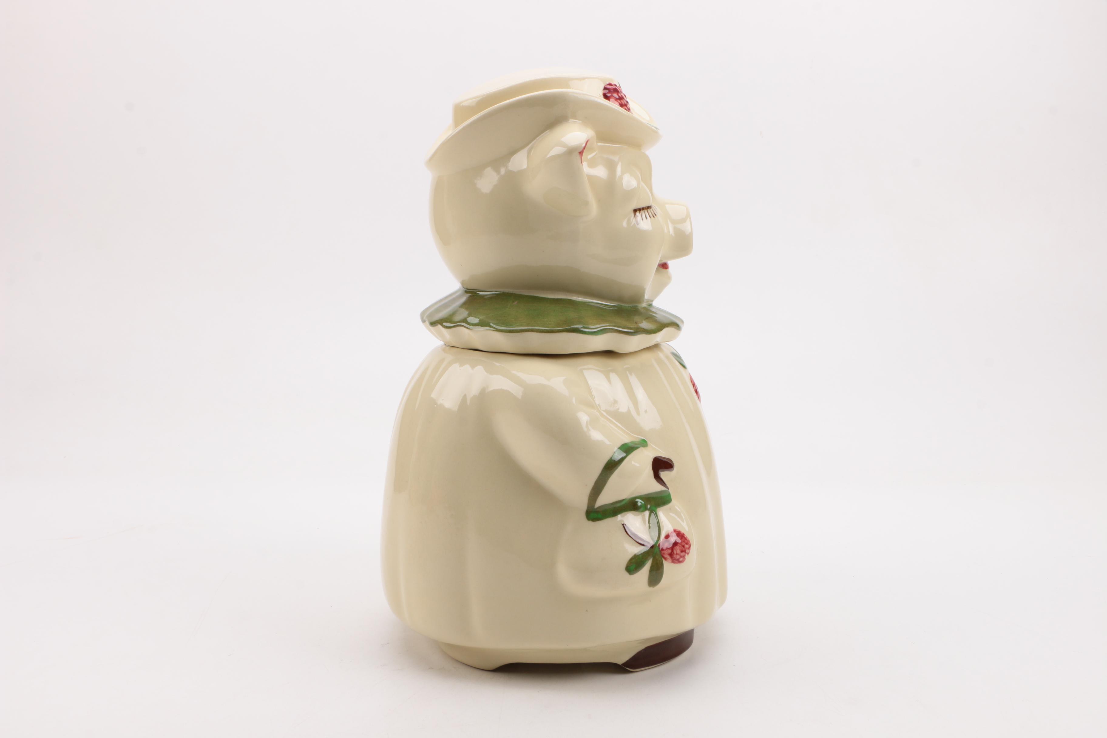Reproduction "Winnie Pig" Ceramic Pig Cookie Jar