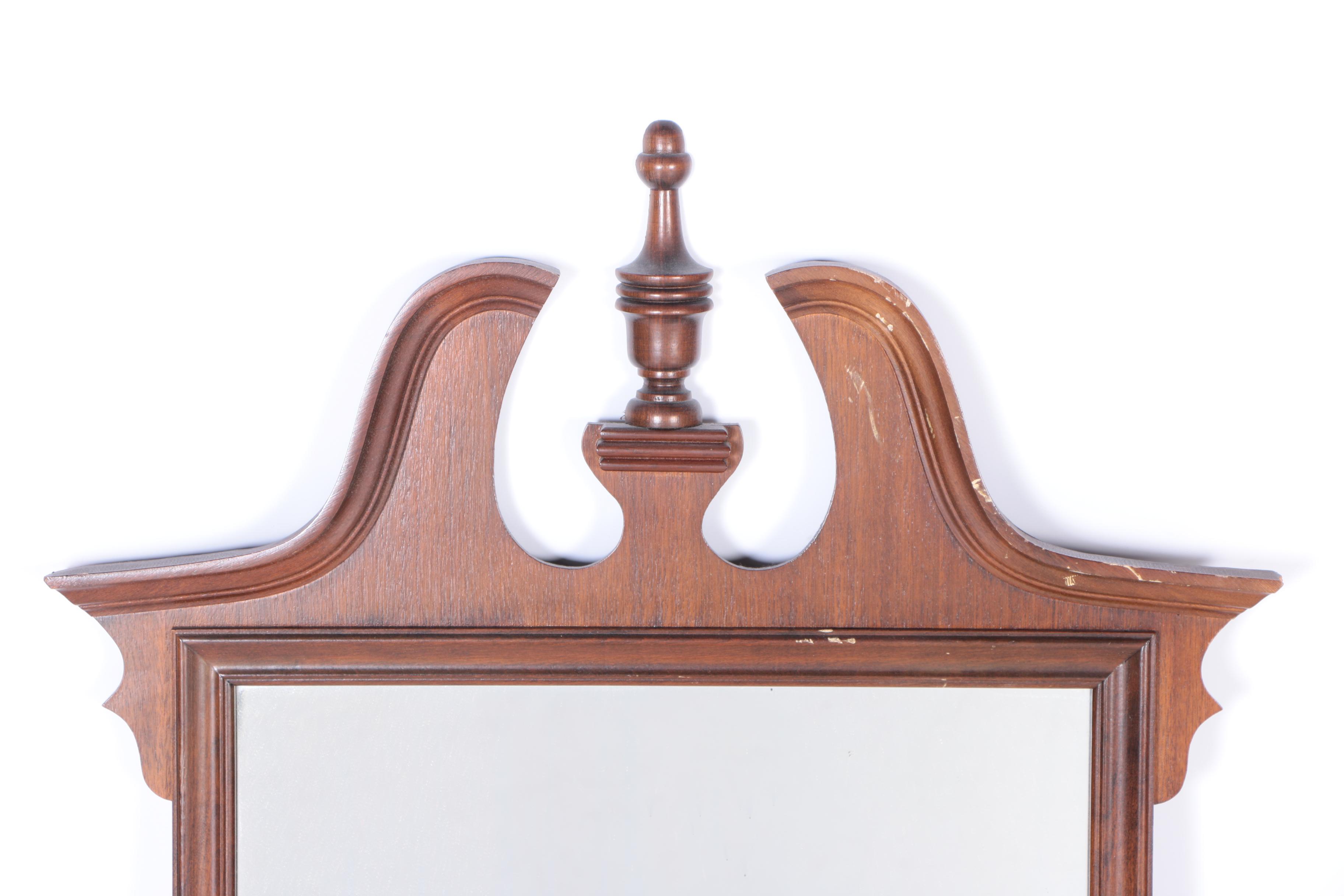 Federal Style Wood Framed Wall Mirror