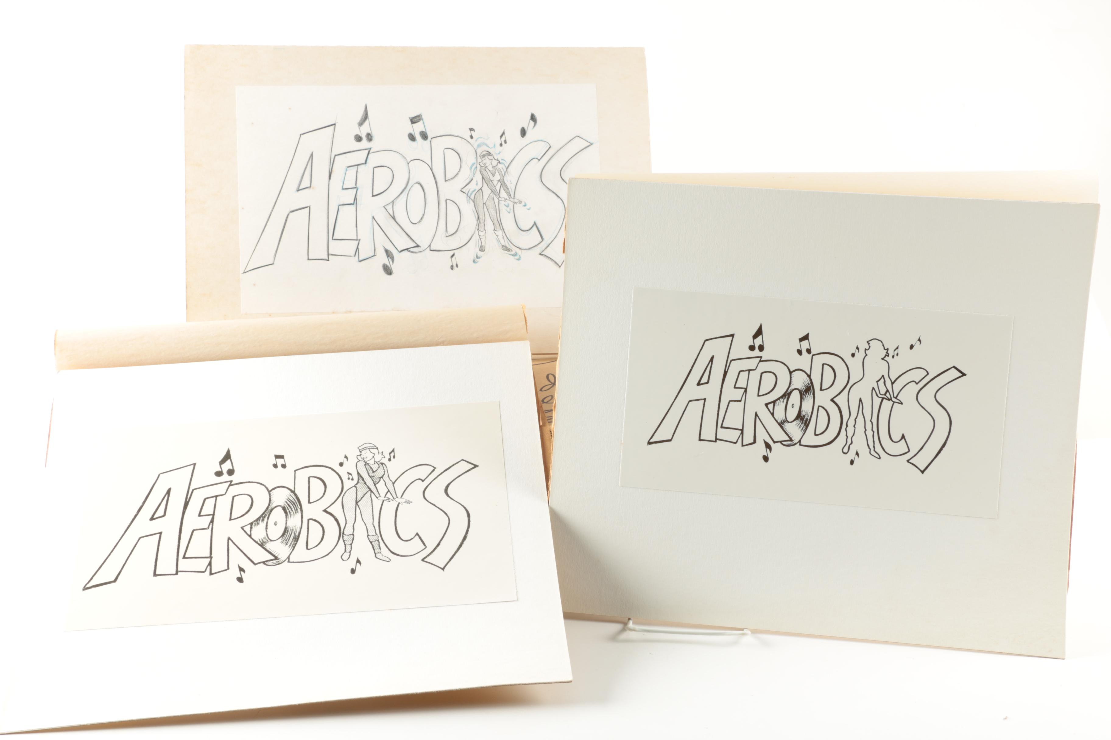 Collection of "Spielman and Fine" Crossword Puzzle and Illustrations