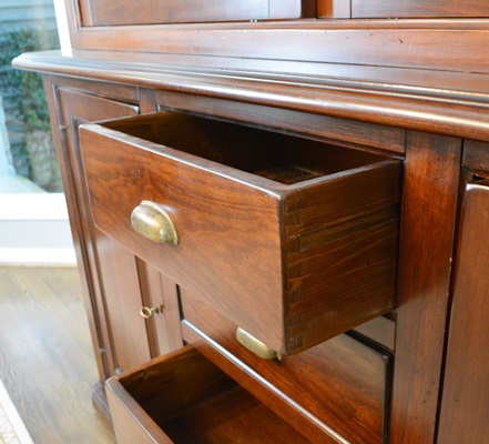 Arhaus Tuscany Buffet and Illuminated Hutch