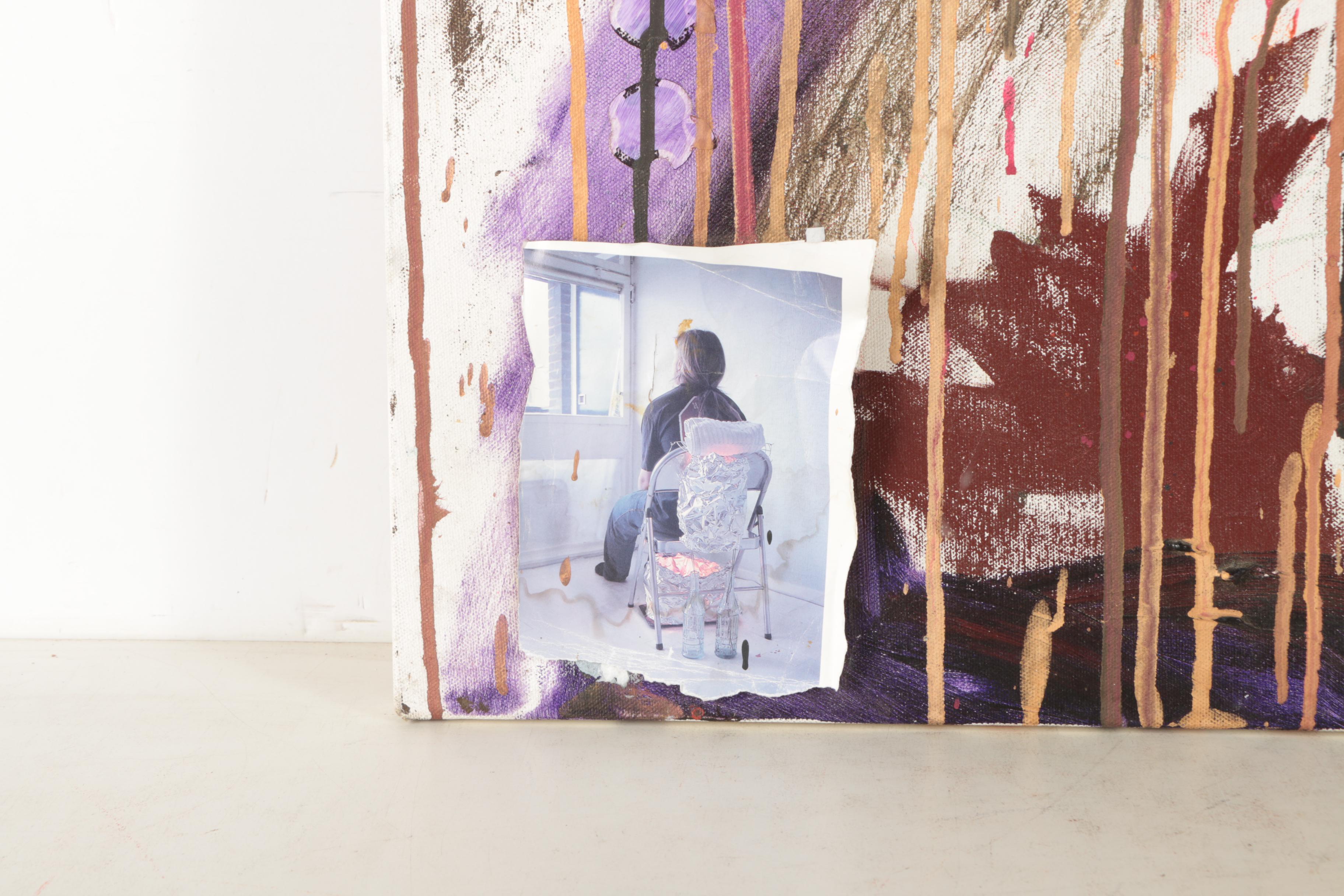 Mixed Media Collage of Abstract Composition