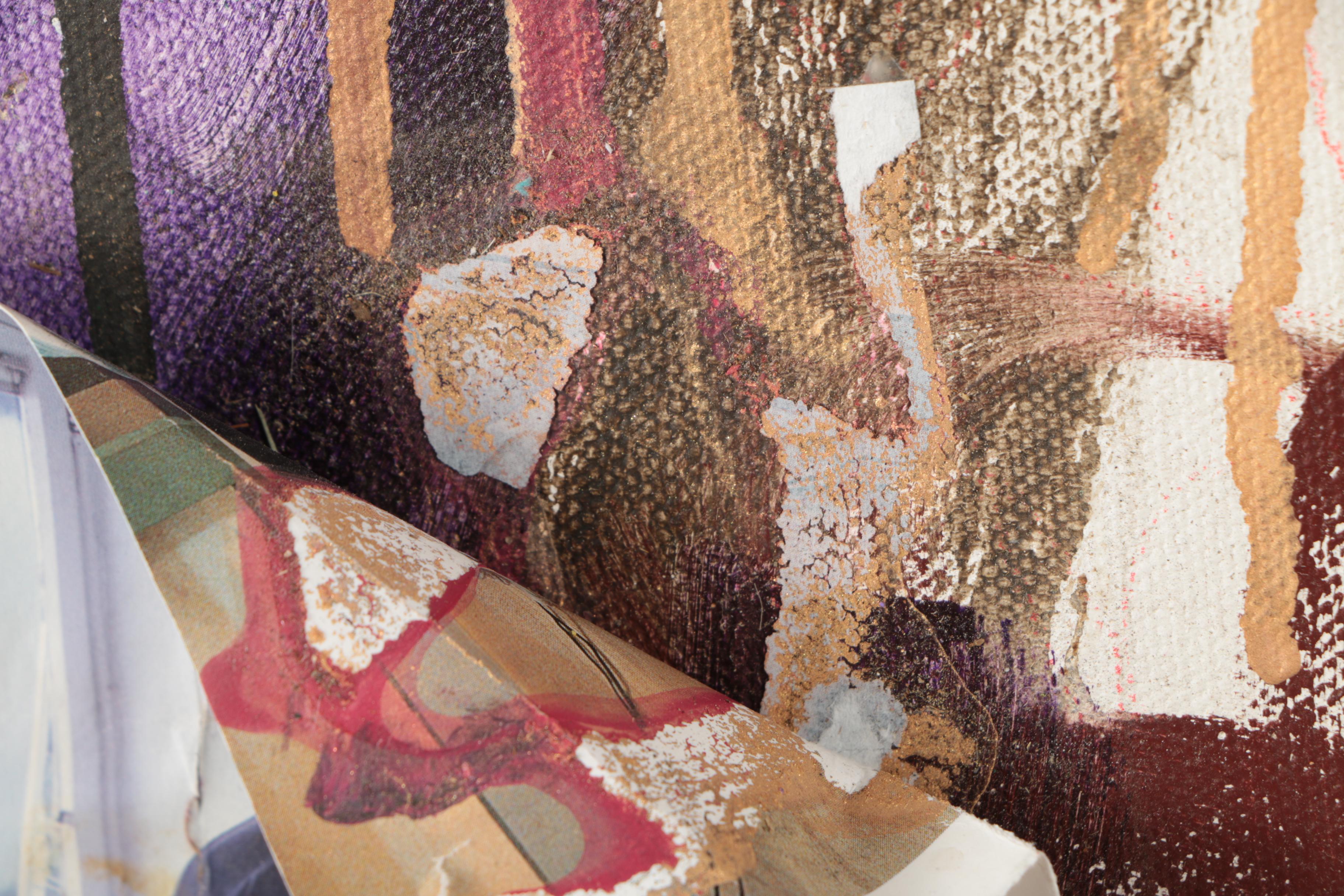 Mixed Media Collage of Abstract Composition