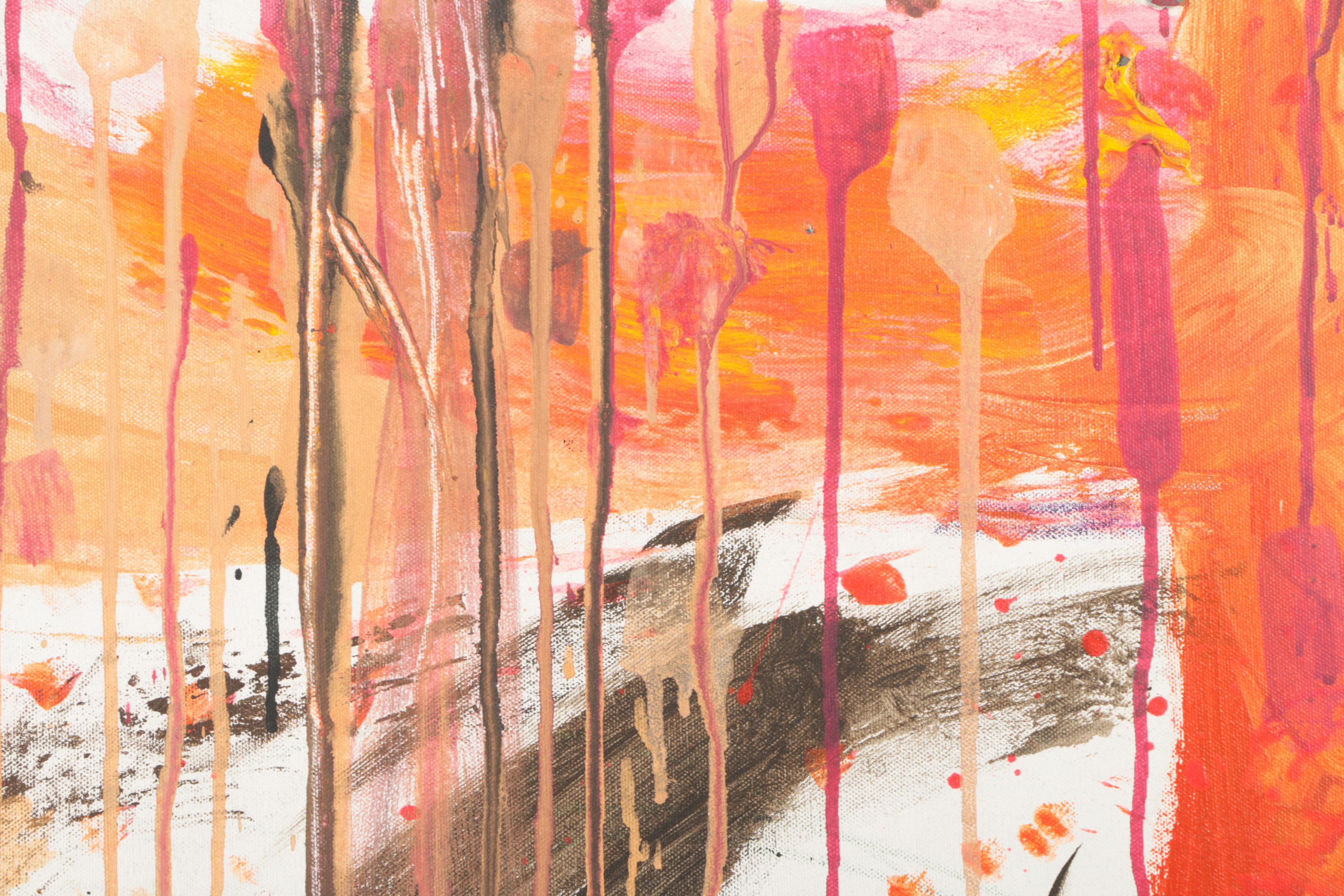 Mixed Media Collage of Abstract Composition