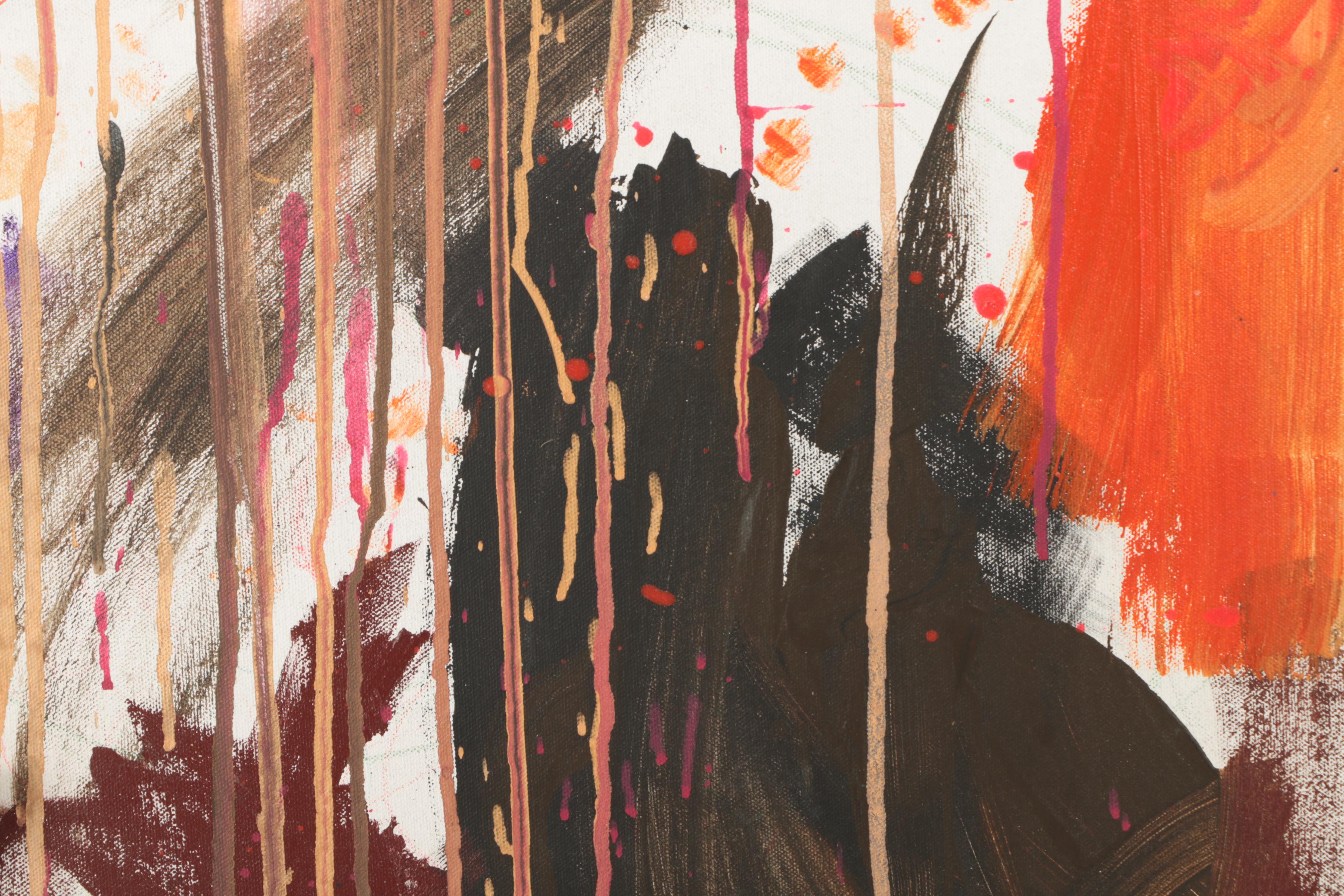 Mixed Media Collage of Abstract Composition