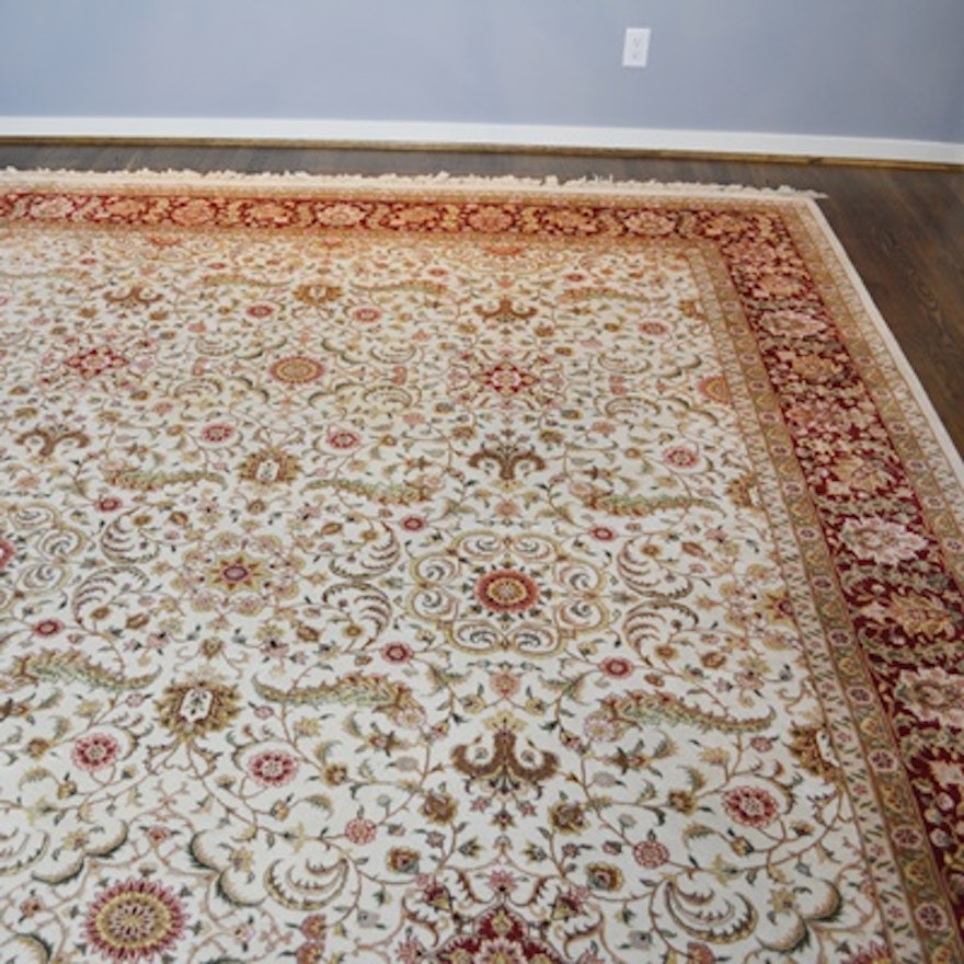 Hand-Knotted Chinese Persian-Style Wool Area Rug from the Rug Gallery