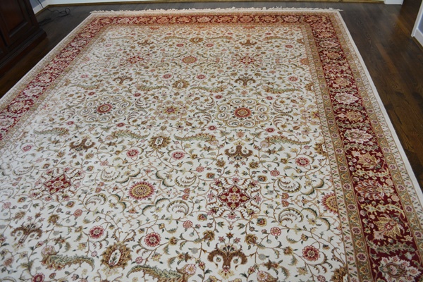Hand-Knotted Chinese Persian-Style Wool Area Rug from the Rug Gallery