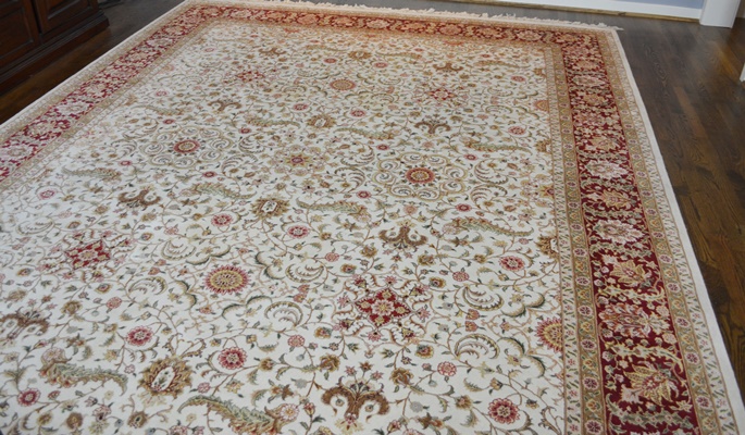 Hand-Knotted Chinese Persian-Style Wool Area Rug from the Rug Gallery