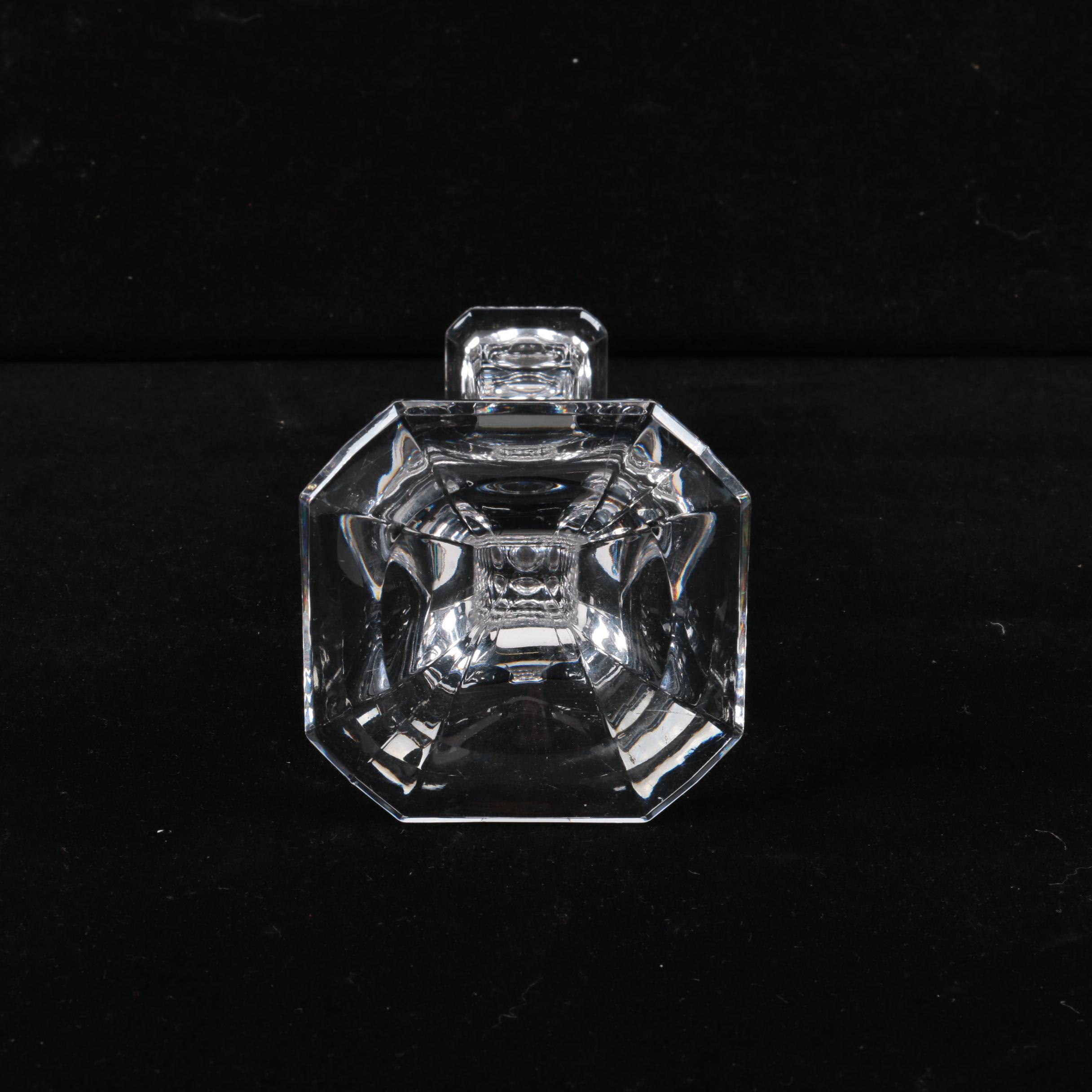 Collection of Vintage Molded Glass Candle Holders