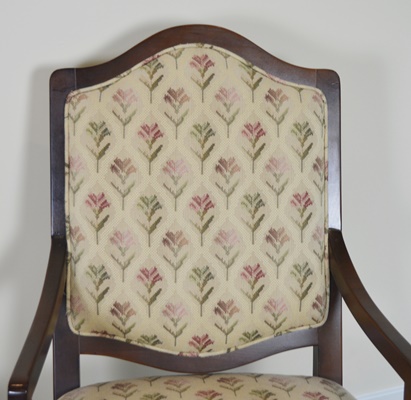 Two Floral Upholstered Armchairs