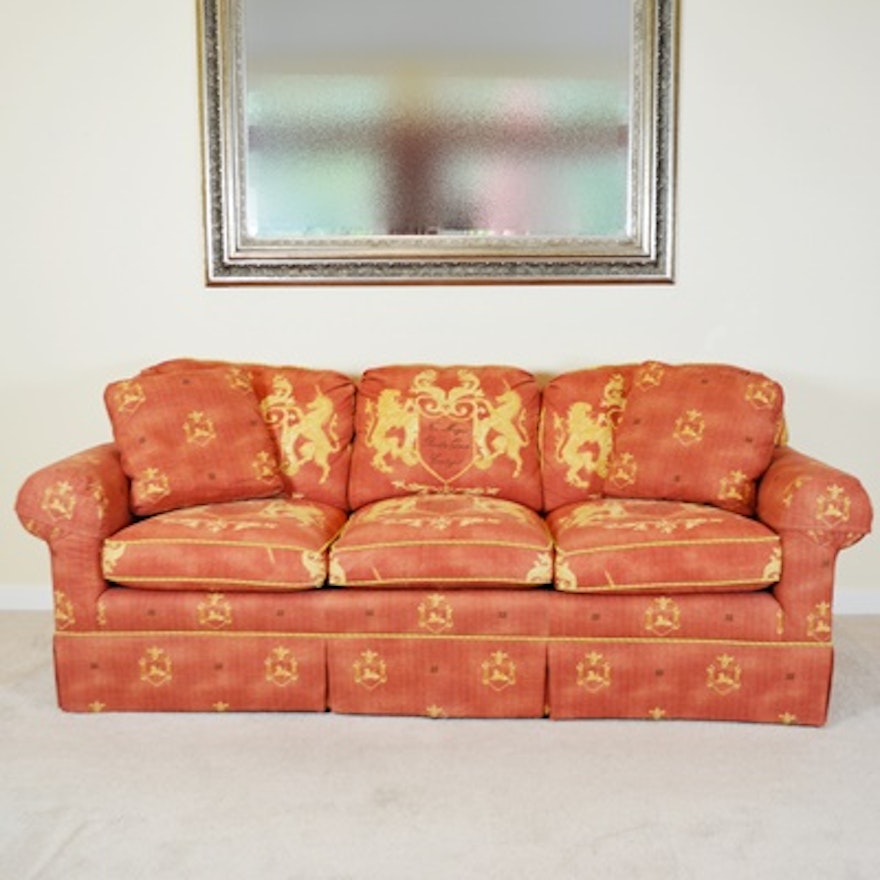 Taylor King Custom Upholstered Three Seat Sofa