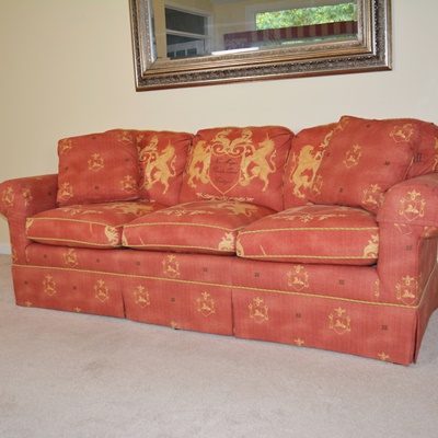 Taylor King Custom Upholstered Three Seat Sofa