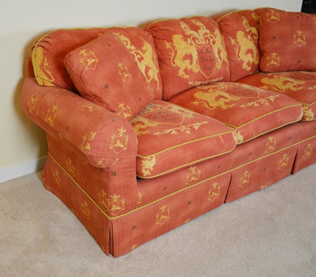 Taylor King Custom Upholstered Three Seat Sofa