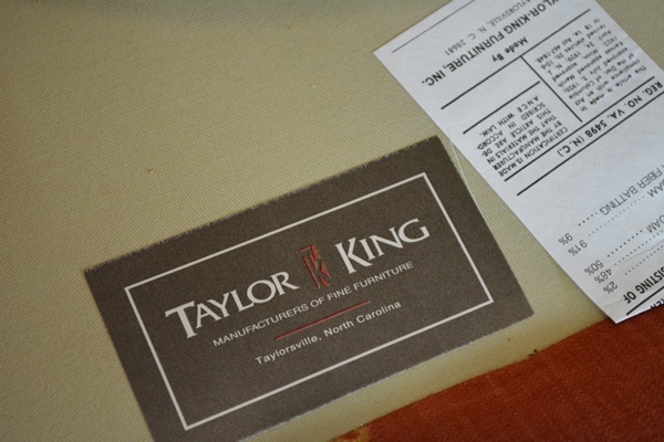 Taylor King Custom Upholstered Three Seat Sofa