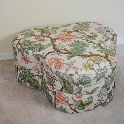 Stanford Furniture Botanical Upholstered Trefoil Ottoman